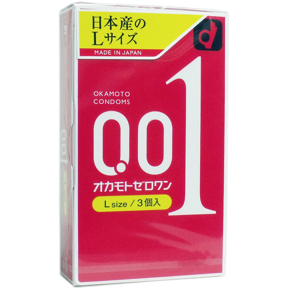 オカモトゼロワン 0.01ミリ コンドーム Lサイズ 3個入