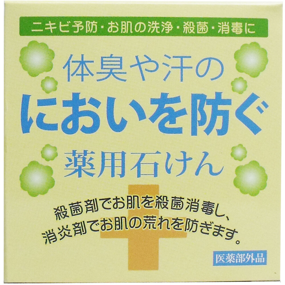 体臭や汗のにおいを防ぐ 薬用石けん 100g