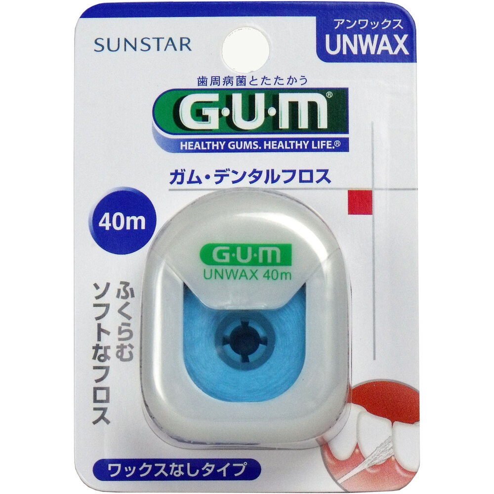 GUM ガム・デンタルフロス アンワックス 40ｍ