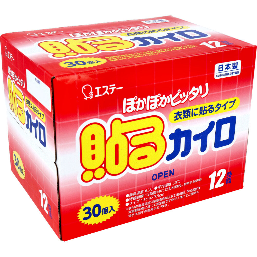 ぽかぽかピッタリ 衣類に貼るカイロ レギュラーサイズ 30枚入